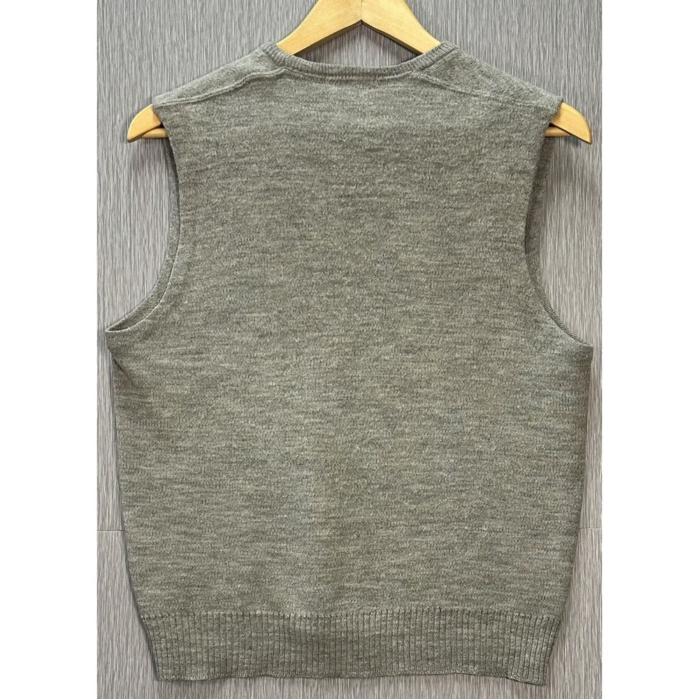 Vintage 50s 60s Jantzen Kharafleece Gray V-Neck Sleeveless Sweater USA Men's - Picture 2 of 4